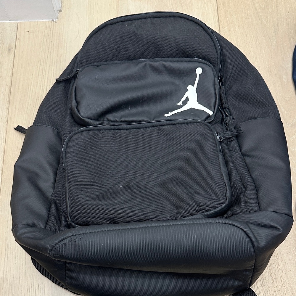 Jordan Classic Black Backpack with White Logo